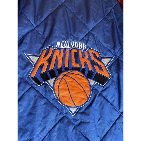Vintage NY Knicks NBA Reversible Quilted Embroidered Varsity Jacket - Sz XXL - Picture 16 of 16